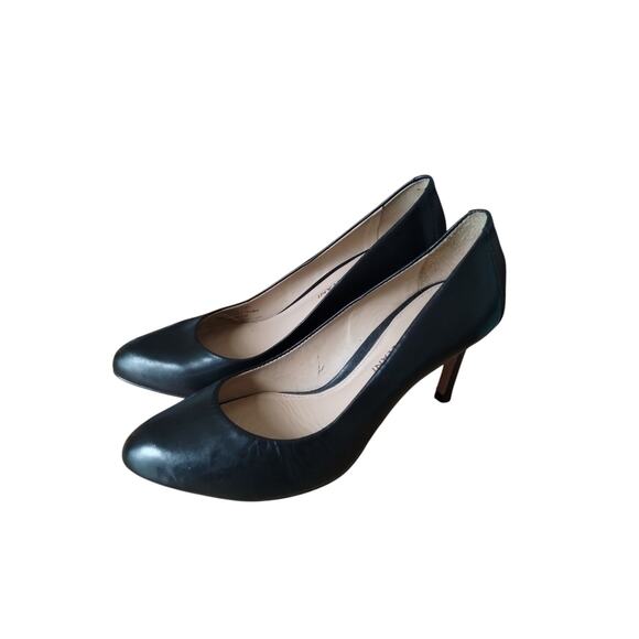 Antonio MELANI Women's size 6½M Paton Leather Black Classic Old Money Pump Heel - Picture 4 of 7